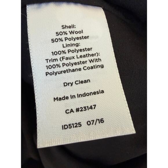 Talbots Petites 6P Wool Blend Houndstooth Pencil Skirt Black White Classic Caree - Picture 5 of 5